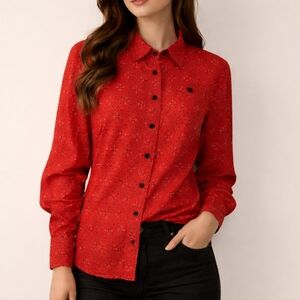 CINCH Hot Pink Floral Button Down Long Sleeve Western Shirt